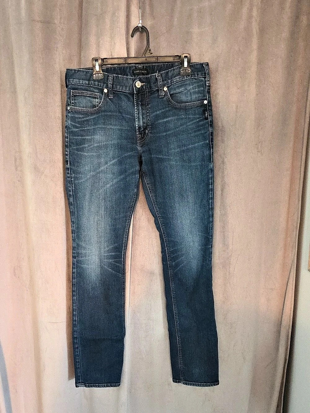 Silver Jeans Co. Konrad. Men's Cotton Straight Leg Jeans Waist 34